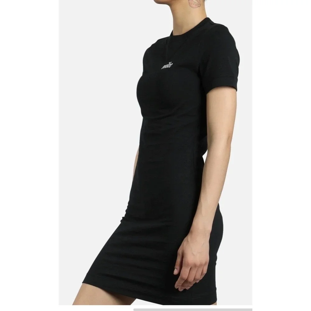 Nike Sportswear Essential Black‎ Bodycon T-Shirt Dress - XS